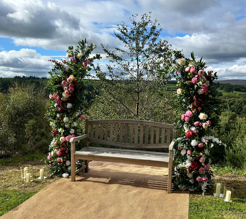 Broken Floral Arch Hire for Weddings - Chester Floral Decoration Hire Company