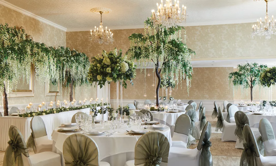 Luxury Wedding Venue Dressing at Rowton Hall Hotel, Chester